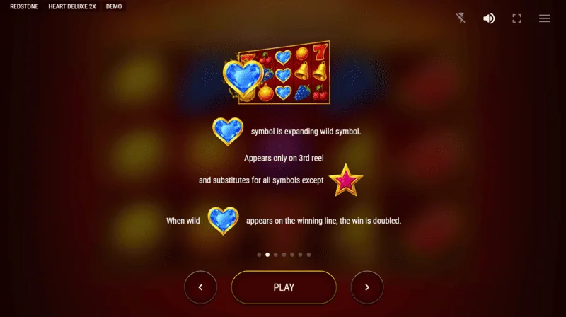 Heart Deluxe 2x – Symbolset: Sieben, Glocke, Früchte